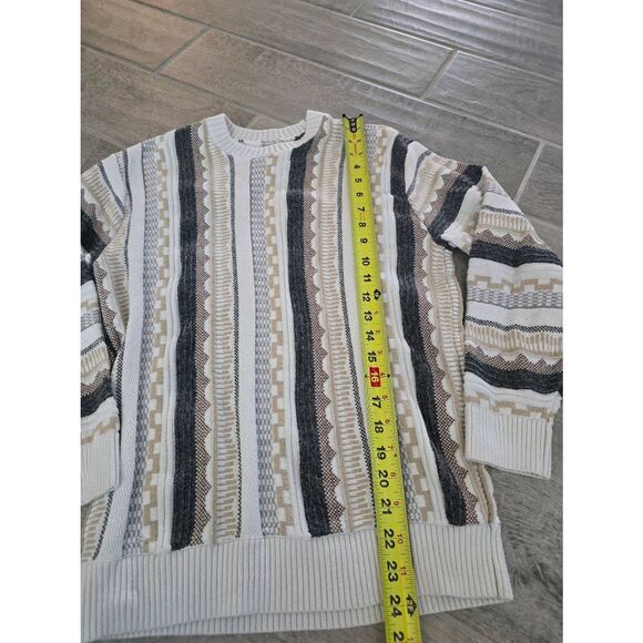 Mens Hollister Coogi Style Sweater Size XS Beige Gray - Picture 2 of 6